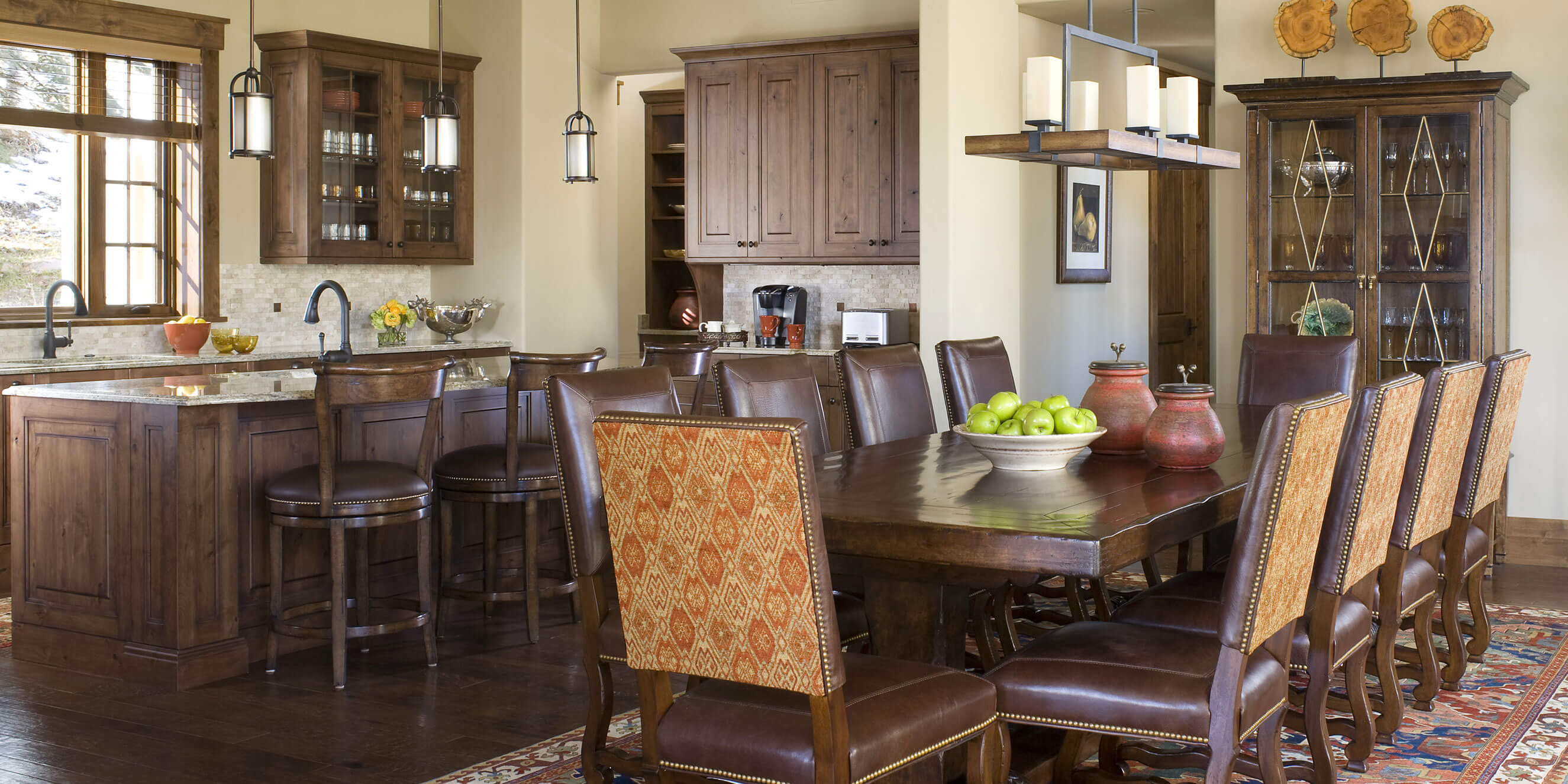 Dining Room and Kitchen of Custom Home in Beaver Creek, Colorado